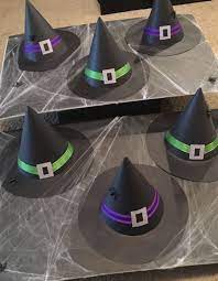 Witch Hat Ring Toss Made This For The Halloween Party Halloween Class Party Classroom Halloween Party Kindergarten Halloween Party