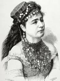 Image of Costume sketch by Pierre Eugene Lacoste (1818-1908) for Ramfis,  March