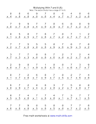 Multiplication Worksheet 100 Vertical Questions Multiplication Facts 7 8 By 1 9 A Multiplication Worksheets Multiplication Math Drills