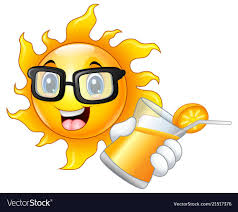 Smiling Sun Showing Orange Juice Vector Image On Vectorstock Smiling Sun Smiley My Sunshine