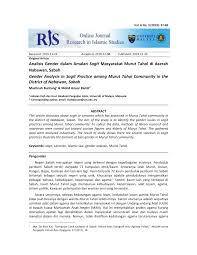Penggunaan bahasa inggeris dan bahasa ibunda di negeri sabah dan sarawak. Pdf Analisis Gender Dalam Amalan Sogit Masyarakat Murut Tahol Di Daerah Nabawan Sabah