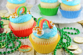 You'll be over the rainbow with these little rainbow birthday party ideas from partymonkey with rainbow birthday. Rainbow Cupcakes St Patrick S Day Pot Of Gold Cupcakes
