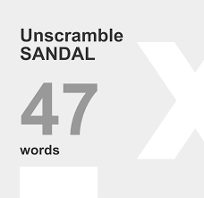 We'll show you how to gain some surprising. Á… Unscramble Sandal 47 Words Unscrambled From Letters Sandal
