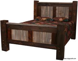 Natural Barnwood Bed Made Of Reclaimed Treated And Finished Old Wood From Barns And Other Structu Rustic Bedroom Furniture Rustic Bedroom Barnwood Furniture