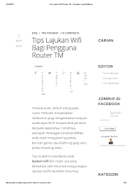 All packages will get : Pdf Tips Lajukan Wifi Router Tm Kurangkan Lag Buffering Erik Lamela Academia Edu