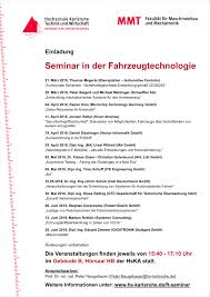 Die hka in neuem gewand. Seminar In Fahrzeugtechnologie An Hska Gestartet