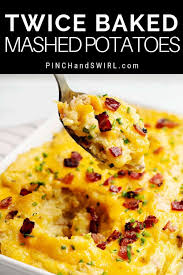 Twice Baked Mashed Potatoes Baked Mashed Potatoes Twice Baked Mashed Potatoes Mashed Potato Recipes