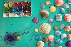We did this and ended up with some beautiful shell sculptures! 9 Seashell Crafts For Kids