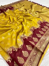 Yellow Jacquard Silk Woven Party Wear Saree With Blouse Gnp006833 Raksha Bandhan 2020 In 2020 Saree Designs Party Wear Sarees Silk Sarees Online