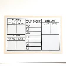 Personalized Magnetic 5 Section Chore Chart 20x13 To Do List Chore Board With 2 4 Names For Kids Or Adults Magnets Optional