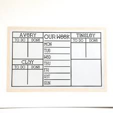 personalized magnetic 5 section chore chart 20x13 to do list chore board with 2 4 names for kids or adults magnets optional