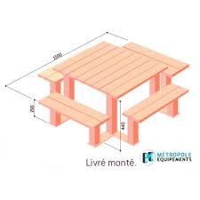Vous avez la possibilité de la peindre ou de la lasurer. Table Pique Nique Enfant Tables Parcs Jardins Mobilier Amenagement Urbain