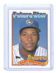 Amazon.com: 1989 topps future stars #343 GARY SHEFFIELD milwaukee brewers  rookie card- Near Mint Condition Ships in New Holder : Collectibles & Fine  Art