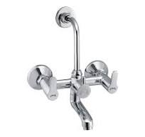 JINDAL Wall Mixer with Telephonic Shower Arrangement With Bend  Faucet/Showers for Bathroom/Chrome Finish Tap/Wall Mount Shower  arrangment/Brass ...