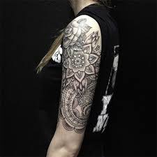 Black And Grey Half Sleeve Women Half Sleeve In Black And Grey I M Jealous Of Her Half Sleeve Flower Tattoos They L Tattoos For Women Half Sleeve Sleeve Tattoos For Women Half Sleeve Tattoo