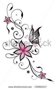 Filigree Butterfly Stock Photos Images Pictures Shutterstock Blumen Tattoo Vorlage Tattoo Blumen Und Schmetterlinge Schwarze Blumen