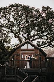 Romantic Moment With The Bride And Groom In Their Honeymoon Tree House Cottage Grove Barn Style Farm Wedding Venue
