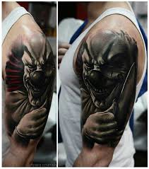 For example, bells symbolize freedom and a tiger on the chest is symbolic of aggression toward. Killer Clown Tattoos