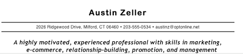 Resume example with a branding statement. Words To Get Hired By Resume Resources Livecareer