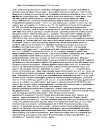 Ccna 1 v7 itn practice final exam answers p45. Osha Questions And Answers Pdf Fill Online Printable Fillable Blank Pdffiller