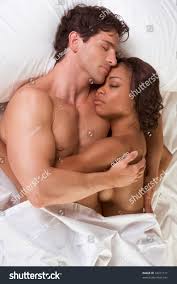 Nude Heterosexual Couple Bed Peacefully Sleeping Stock Photo 34311511 |  Shutterstock