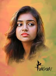 smudge painting nazriya nazim digital painting photoshop photoshop painting celebrity drawings smudge painting nazriya nazim