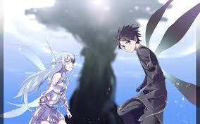 Yuki here embodies the spirit of a magician with her black hat as well as black and blue ensemble. Hd Wallpaper Kirigaya Kazuto Yuuki Asuna Dark Hair Black Eyes Brunette Wallpaper Flare
