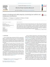 Pdf Analysis Of Underground Cable Ampacity Considering Non