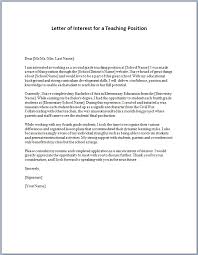 Free Printable Teacher Letter Of Interest Template Templateral