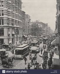 New York Broadway Near The Post Office New York Antique Print Stock Photo 93432374 Alamy New York Broadway Photo Stock Photos