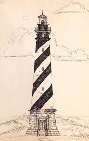 One Of My Cape Hatteras Lighthouse Sketches From Earlier Years Http Www Everythingunscripted Net Pen Dra Lighthouse Drawing Lighthouse Art Lighthouse Sketch