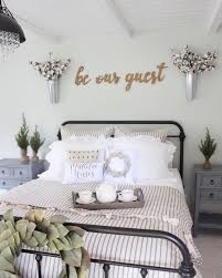 See This Instagram Photo By Prettypeachtree 210 Likes Farmhouse Guest Bedroom With Rod Iron Bed From Wayfair Bedding Home Decor Bedroom Home Bedroom Home