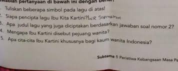 Remaja tersebut dikejar pelaku dan ditusuk hingga kemudian tewas walau sempat ditolong oleh warga sekitar. Lagu Ibu Kita Kartini Diciptakan
