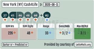 New York Ny Cash4life Results 2020 08 11