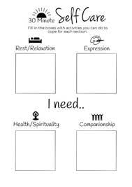 Encourage your child to explore & learn. Self Care Worksheet By Mary Whitt Teachers Pay Teachers