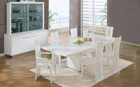 Create your own custom dining room furniture with ease. White High Gloss Finish Contemporary Formal Dining Room