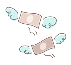羽が生えて飛んでいるお札・お金のイラスト | フリー素材 イラストミント