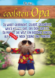 Geschenk Mitbringsel Karte Glücksbringer Besteropa Opa Opi