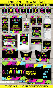 Here you can explore hq neon transparent illustrations, icons and clipart with filter setting like size, type, color etc. Neon Glow Party Printables Invitations Decorations Editable Pdf