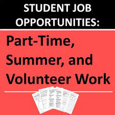 Employment Part Time Work Summer Jobs Volunteering Distance Learning In 2020 Student Jobs Summer Jobs Volunteer Jobs