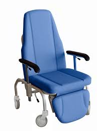 Hospital reclining chair with 4 wheels (2 brakes and 2 ...