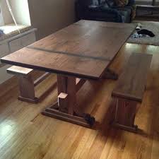 Ash Trestle Table With Benches Trestle Table Plans Trestle Table Bench Table