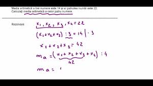 Media geometrică, în matematică, este un anumit tip de valoare medie care indică tendința centrală sau valoarea tipică a unui set de numere sau termeni. Clasa A V A Cap Numere Naturale Ex 2 Media Aritmetica Youtube