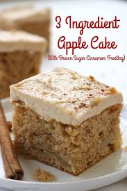 3 Ingredient Apple Cake Recipe Apple Cake Recipes Easy Cake Recipes Spice Cake Mix
