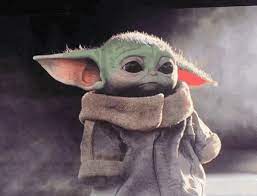 In this baby yoda meme maker, a baby yoda looks up with big puppy eyes and waits. Baby Yoda Looking Up Meme Template