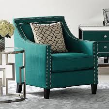 Flynn Teal Upholstered Armchair 4y556 Lamps Plus In 2020 Teal Accent Chair Upholstered Arm Chair Outdoor Dining Chair Cushions
