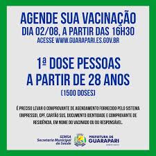 Problemas de acesso ao site? Vacinacao Covid 19 Prefeitura Guarapari Abre Novo Agendamento Para Pessoas Acima De 28 Anos Prefeitura Municipal De Guarapari Es