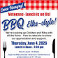 Veterans BBQ luncheon — Manchester Elks Lodge #1893