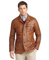 Leather Hybrid Jacket Brooks Brothers Leather Jackets Hot Male Models