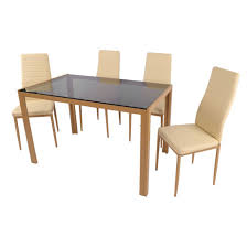 Glass patio dining table with 4 chairs and lemon cushions. Cheap Dining Furniture Restaurant Modern 4 Chairs Room Glass Dining Table Set China Dining Table Sets Luxury 1 Piece Dining Table Set 4 Chairs Made In China Com